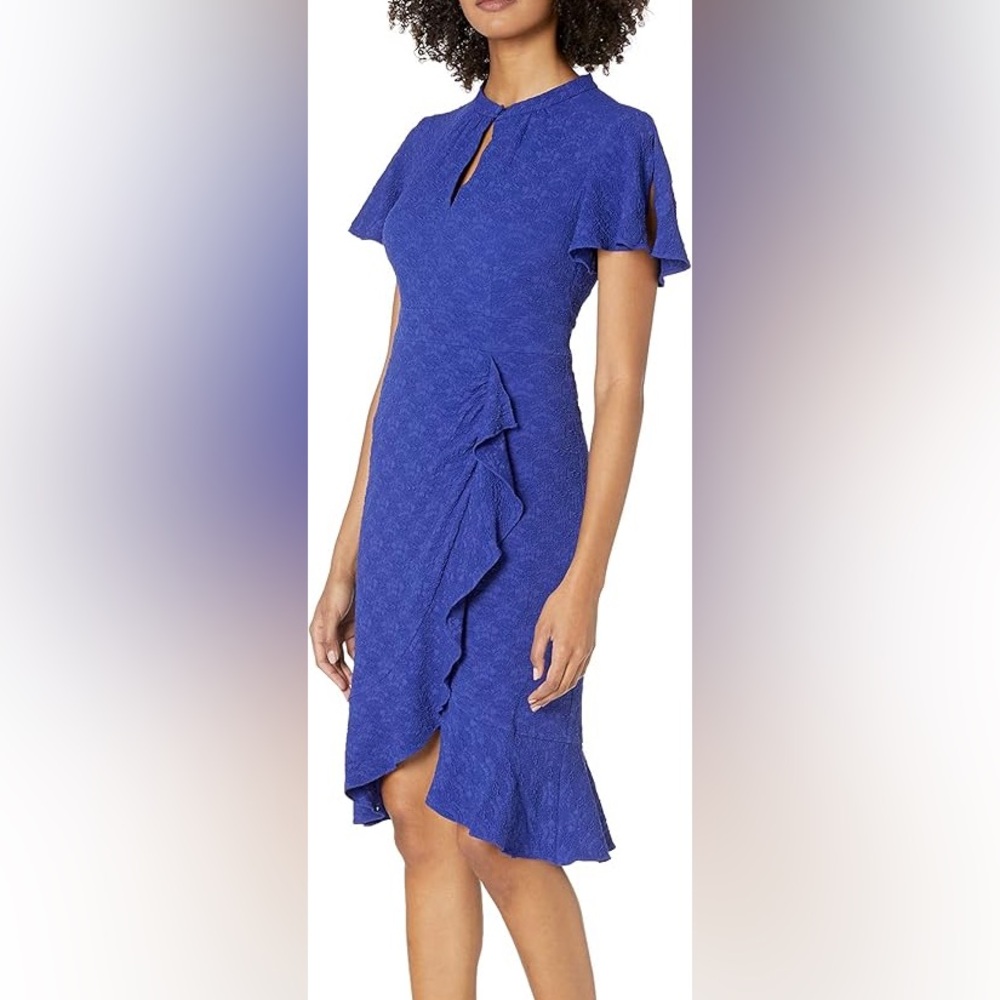 Nanette Lepore Vibrant Blue Asymmetrical Dress